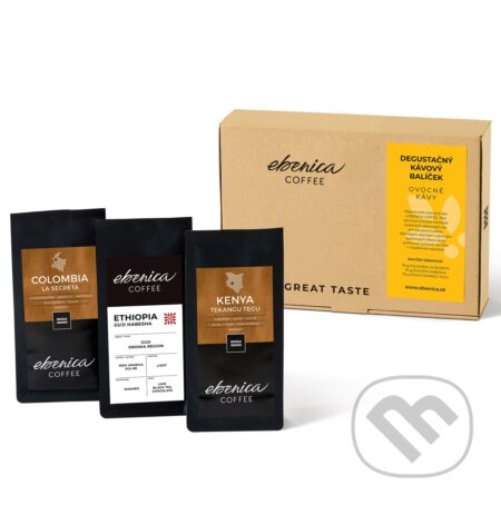 Kávy a čaje: Degustačný balíček Ovocné kávy (EBENICA Coffee). EBENICA Coffee Kávy a čaje: Degustačný balíček Ovocné kávy (EBENICA Coffee). EBENICA Coffee
