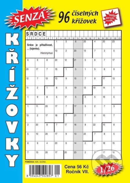 Senza číselné křížovky 1/2026 (Telpres). Telpres, 2026 Senza číselné křížovky 1/2026 (Telpres). Telpres, 2026