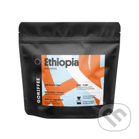Kávy a čaje: Ethiopia Boku Esayas Natural (Light roast) (Goriffee). Goriffee, 2025 Kávy a čaje: Ethiopia Boku Esayas Natural (Light roast) (Goriffee). Goriffee, 2025