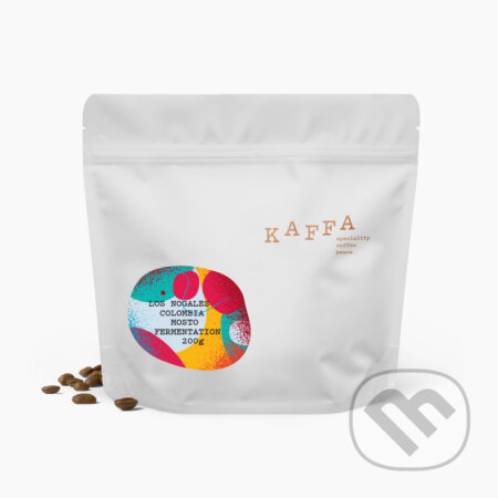 Kávy a čaje: KAFFA COLOMBIA LOS NOGALES Washed – Mosto Fermentation (KAFFA). KAFFA, 2025 Kávy a čaje: KAFFA COLOMBIA LOS NOGALES Washed – Mosto Fermentation (KAFFA). KAFFA, 2025
