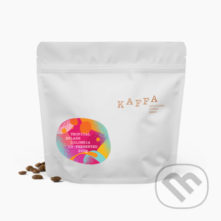 Kávy a čaje: KAFFA COLOMBIA TROPICAL SPLASH Co-fermented with fruits (KAFFA). KAFFA, 2025 Kávy a čaje: KAFFA COLOMBIA TROPICAL SPLASH Co-fermented with fruits (KAFFA). KAFFA, 2025