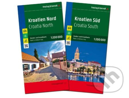 Chorvátsko sever, juh set 1: 200 000 (freytag&berndt). freytag&berndt, 2025 Chorvátsko sever, juh set 1: 200 000 (freytag&berndt). freytag&berndt, 2025