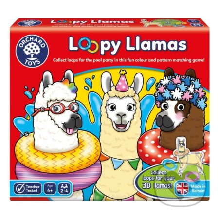 Společenská hra: Loopy Llamas (Lamy s kruhy) (Orchard Toys). Orchard Toys, 2021 Společenská hra: Loopy Llamas (Lamy s kruhy) (Orchard Toys). Orchard Toys, 2021