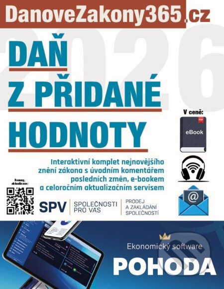 Kniha: Zákon o dani z přidané hodnoty 2026 s komentářem změn (Newsletter). Newsletter, 2026 Kniha: Zákon o dani z přidané hodnoty 2026 s komentářem změn (Newsletter). Newsletter, 2026