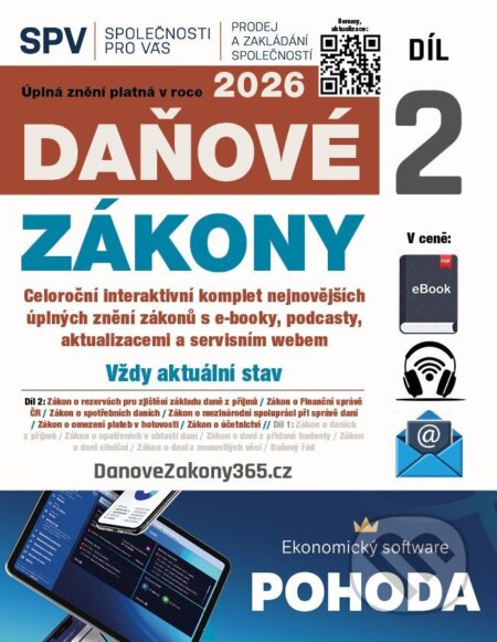Kniha: Daňové zákony 2026 (Díl 2.) (Newsletter). Newsletter, 2026 Kniha: Daňové zákony 2026 (Díl 2.) (Newsletter). Newsletter, 2026