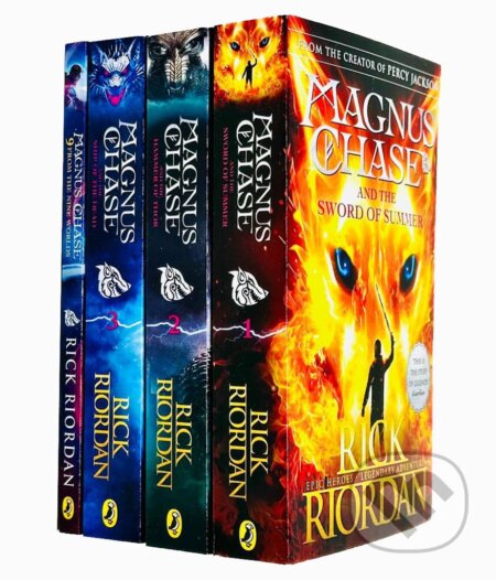 Kniha: Magnus Chase and the Gods of Asgard (Rick Riordan). Puffin Books, 2025 Kniha: Magnus Chase and the Gods of Asgard (Rick Riordan). Puffin Books, 2025