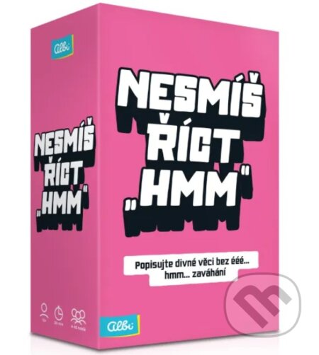 Spoločenská hra: Nesmíš říct hmm (Albi). Albi, 2025 Spoločenská hra: Nesmíš říct hmm (Albi). Albi, 2025