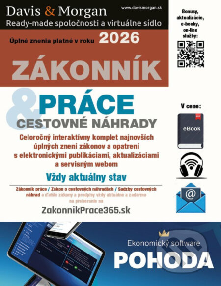 Kniha: Zákonník práce a Cestovné náhrady 2026 (DonauMedia). DonauMedia, 2026 Kniha: Zákonník práce a Cestovné náhrady 2026 (DonauMedia). DonauMedia, 2026