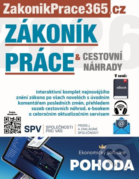 Kniha: Zákoník práce a Cestovní náhrady 2026 s komentářem změn (-). Newsletter, 2026 Kniha: Zákoník práce a Cestovní náhrady 2026 s komentářem změn (-). Newsletter, 2026