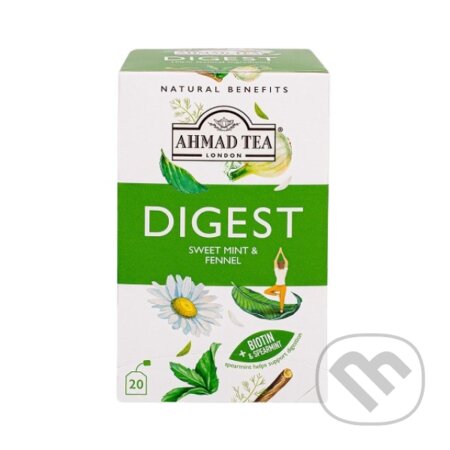 Kávy a čaje: DIGEST funkčný čaj na podporu trávenia alu (AHMAD TEA). AHMAD TEA, 2024 Kávy a čaje: DIGEST funkčný čaj na podporu trávenia alu (AHMAD TEA). AHMAD TEA, 2024