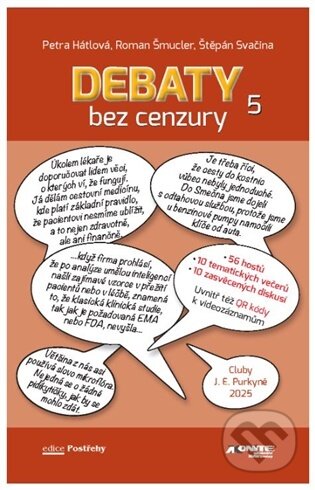 Kniha: Debaty bez cenzury 5 (Petra Hátlová, Roman Šmucler a Štěpán Svačina). Axonite, 2025 Kniha: Debaty bez cenzury 5 (Petra Hátlová, Roman Šmucler a Štěpán Svačina). Axonite, 2025