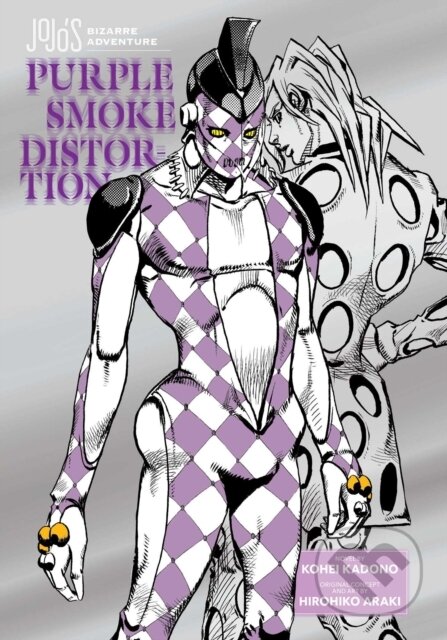 Kniha: JoJo's Bizarre Adventure: Purple Smoke Distortion (Hirohiko Araki a Kohei Kadono). Viz Media, 2026 Kniha: JoJo's Bizarre Adventure: Purple Smoke Distortion (Hirohiko Araki a Kohei Kadono). Viz Media, 2026