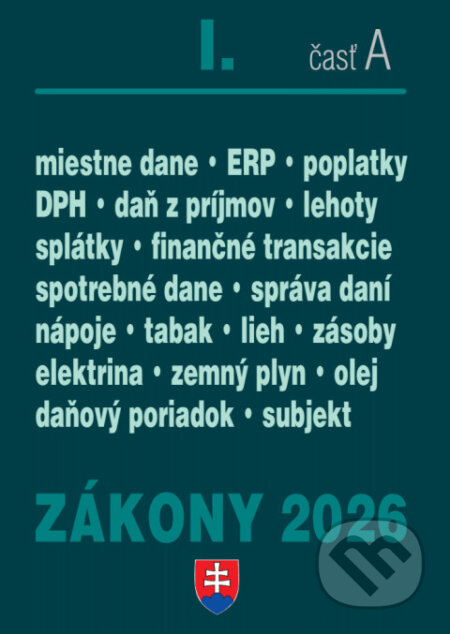 Kniha: Zákony I/A - Daňové zákony 2026 (Poradca s.r.o.). Poradca s.r.o., 2026 Kniha: Zákony I/A - Daňové zákony 2026 (Poradca s.r.o.). Poradca s.r.o., 2026