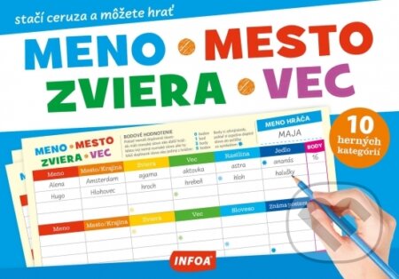Trhací blok - Meno, mesto, zviera, vec (INFOA). INFOA, 2025 Trhací blok - Meno, mesto, zviera, vec (INFOA). INFOA, 2025