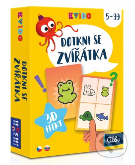 Spoločenská hra: Kvído: Dotkni se zvířátka (Albi). Albi, 2026 Spoločenská hra: Kvído: Dotkni se zvířátka (Albi). Albi, 2026