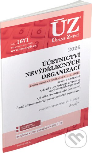 Kniha: ÚZ 1671 Účetnictví nevýdělečných organizací, 2026 (Sagit). Sagit, 2026 Kniha: ÚZ 1671 Účetnictví nevýdělečných organizací, 2026 (Sagit). Sagit, 2026