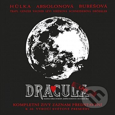 Hudobné CD: Muzikál: Dracula Live (Warner Music). Warner Music, 2026 Hudobné CD: Muzikál: Dracula Live (Warner Music). Warner Music, 2026
