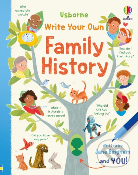 Kniha: Write Your Own Family History (Jane Bingham). Usborne, 2026 Kniha: Write Your Own Family History (Jane Bingham). Usborne, 2026