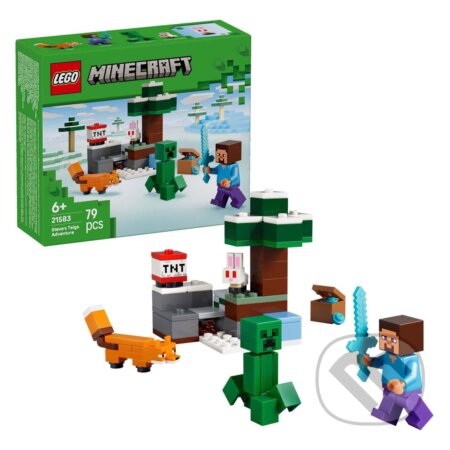 Společenská hra: LEGO® Minecraft™ 21583 Steve a dobrodružstvo v tajge (LEGO). LEGO, 2026 Společenská hra: LEGO® Minecraft™ 21583 Steve a dobrodružstvo v tajge (LEGO). LEGO, 2026