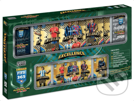 Spoločenská hra: Panini FIFA 365 25/26 Adrenalyn Excellence BOX ( Panini Group). Panini Group, 2025 Spoločenská hra: Panini FIFA 365 25/26 Adrenalyn Excellence BOX ( Panini Group). Panini Group, 2025