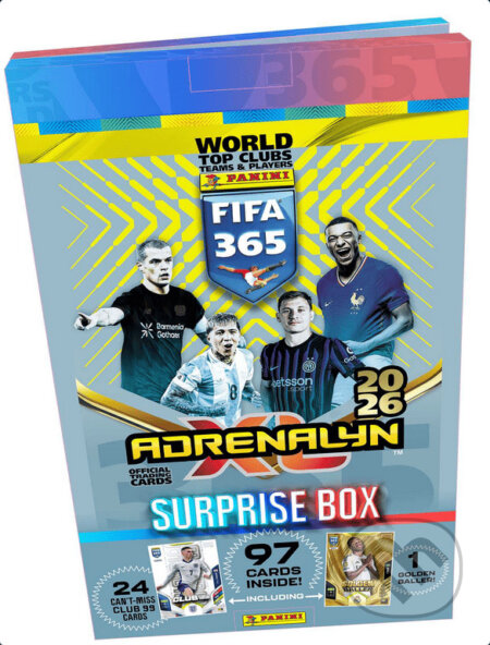 Společenská hra: Darčekové balenie Panini FIFA 365 25/26 Adrenalyn ( Panini Group). Panini Group, 2025 Společenská hra: Darčekové balenie Panini FIFA 365 25/26 Adrenalyn ( Panini Group). Panini Group, 2025