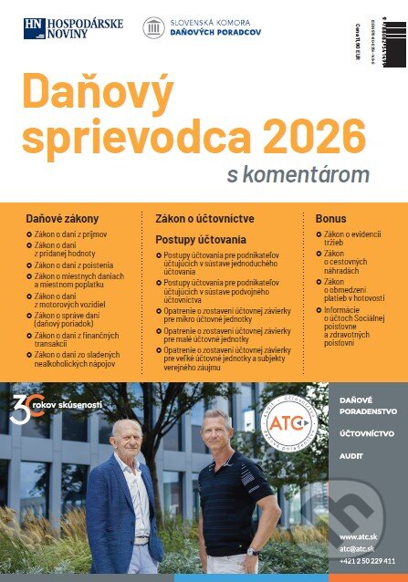 Kniha: Daňový sprievodca 2026 (Hospodárske noviny). Hospodárske noviny, 2026 Kniha: Daňový sprievodca 2026 (Hospodárske noviny). Hospodárske noviny, 2026