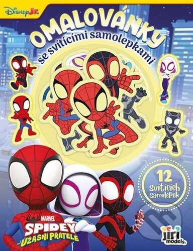 Omalovánky se svítícími samolepkami: Spidey (Jiří Models). Jiří Models, 2026 Omalovánky se svítícími samolepkami: Spidey (Jiří Models). Jiří Models, 2026