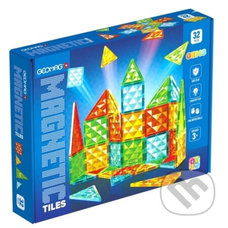 Společenská hra: Geomag Magnetic Tiles (32 dílků) (Geomag). Geomag, 2026 Společenská hra: Geomag Magnetic Tiles (32 dílků) (Geomag). Geomag, 2026