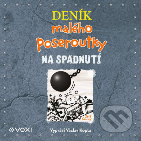 Audiokniha: Deník malého poseroutky 14 - Na spadnutí (Jeff Kinney). Voxi, 2026 Audiokniha: Deník malého poseroutky 14 - Na spadnutí (Jeff Kinney). Voxi, 2026