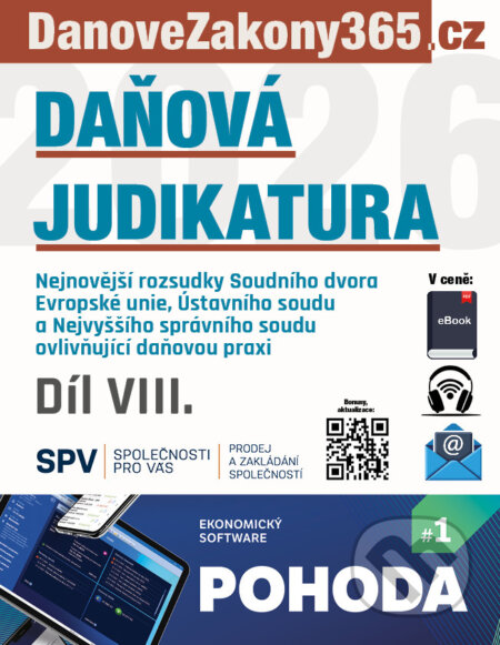 E-kniha: Daňová judikatura (VIII.) (DonauMedia). DonauMedia, 2026 E-kniha: Daňová judikatura (VIII.) (DonauMedia). DonauMedia, 2026