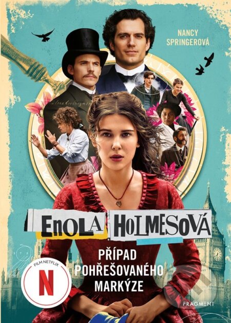 Kniha: Enola Holmesová: Případ pohřešovaného markýze (Nancy Springer). Nakladatelství Fragment, 2026 Kniha: Enola Holmesová: Případ pohřešovaného markýze (Nancy Springer). Nakladatelství Fragment, 2026