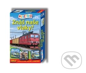 Spoločenská hra: Pexetrio Znáš naše vlaky? (Betexa). Betexa, 2012 Spoločenská hra: Pexetrio Znáš naše vlaky? (Betexa). Betexa, 2012