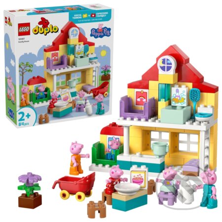 Spoločenská hra: LEGO® DUPLO® Prasiatko Peppa 10467 Rodinný domček (LEGO). LEGO, 2026 Spoločenská hra: LEGO® DUPLO® Prasiatko Peppa 10467 Rodinný domček (LEGO). LEGO, 2026