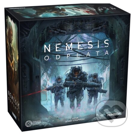 Společenská hra: Nemesis CZ: Odplata (Adam Kwapiński). Mindok, 2026 Společenská hra: Nemesis CZ: Odplata (Adam Kwapiński). Mindok, 2026