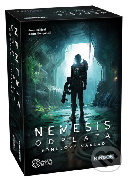 Společenská hra: Nemesis CZ: Odplata Bonusový náklad (rozšírenie) (Adam Kwapiński). Mindok, 2026 Společenská hra: Nemesis CZ: Odplata Bonusový náklad (rozšírenie) (Adam Kwapiński). Mindok, 2026