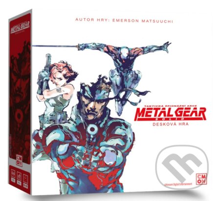 Spoločenská hra: Metal Gear Solid (Emerson Matsuuchi). Asmodée Édition LLC, 2026 Spoločenská hra: Metal Gear Solid (Emerson Matsuuchi). Asmodée Édition LLC, 2026