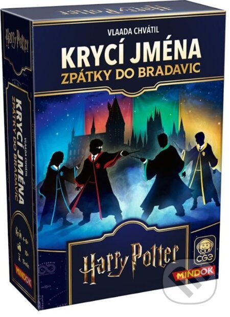 Společenská hra: Krycí jména: Zpátky do Bradavic (Vlaada Chvátil). Mindok, 2026 Společenská hra: Krycí jména: Zpátky do Bradavic (Vlaada Chvátil). Mindok, 2026