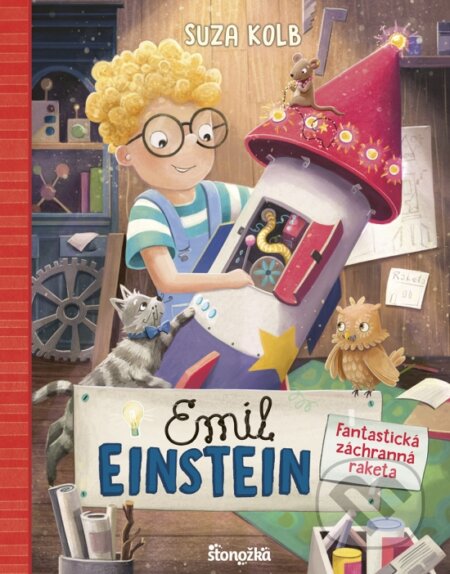 Kniha: Emil Einstein 5: Fantastická záchranná raketa (Suza Kolb). Stonožka, 2026 Kniha: Emil Einstein 5: Fantastická záchranná raketa (Suza Kolb). Stonožka, 2026