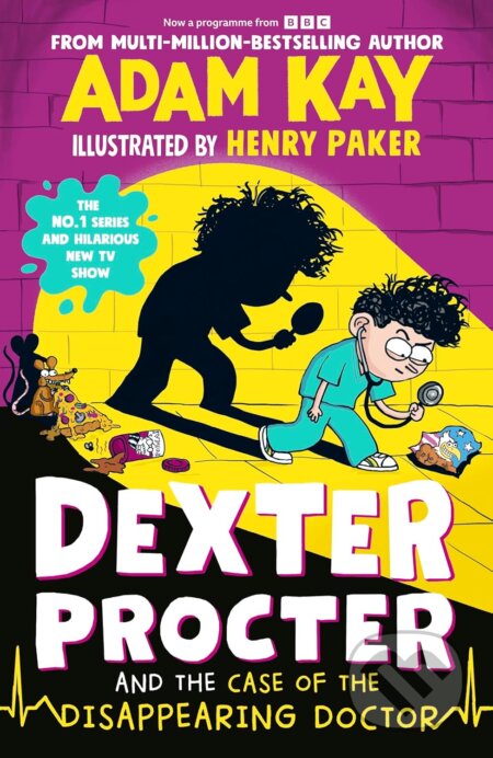Kniha: Dexter Procter and the Case of the Disappearing Doctor (Adam Kay). Puffin Books, 2026 Kniha: Dexter Procter and the Case of the Disappearing Doctor (Adam Kay). Puffin Books, 2026
