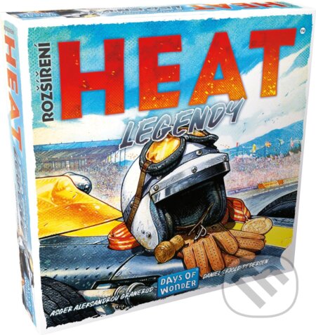 Společenská hra: Heat CZ: Legendy (rozšírenie) (Asger Harding Granerud a Daniel Skjold Pedersen). Asmodee Czech Republic, 2026 Společenská hra: Heat CZ: Legendy (rozšírenie) (Asger Harding Granerud a Daniel Skjold Pedersen). Asmodee Czech Republic, 2026