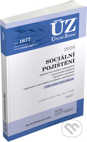 Kniha: ÚZ 1677 Sociální pojištění (Sagit). Sagit, 2026 Kniha: ÚZ 1677 Sociální pojištění (Sagit). Sagit, 2026