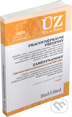 Kniha: ÚZ 1679 pracovněprávní předpisy, zaměstnanost (Sagit). Sagit, 2026 Kniha: ÚZ 1679 pracovněprávní předpisy, zaměstnanost (Sagit). Sagit, 2026