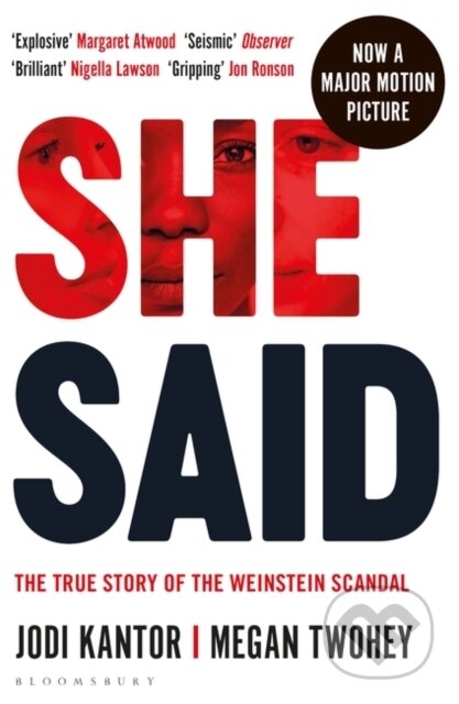 Kniha: She Said (Jodi Kantor a Megan Twohey). Bloomsbury, 2020 Kniha: She Said (Jodi Kantor a Megan Twohey). Bloomsbury, 2020