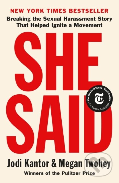 Kniha: She Said (Jodi Kantor a Megan Twohey). Penguin Books, 2020 Kniha: She Said (Jodi Kantor a Megan Twohey). Penguin Books, 2020