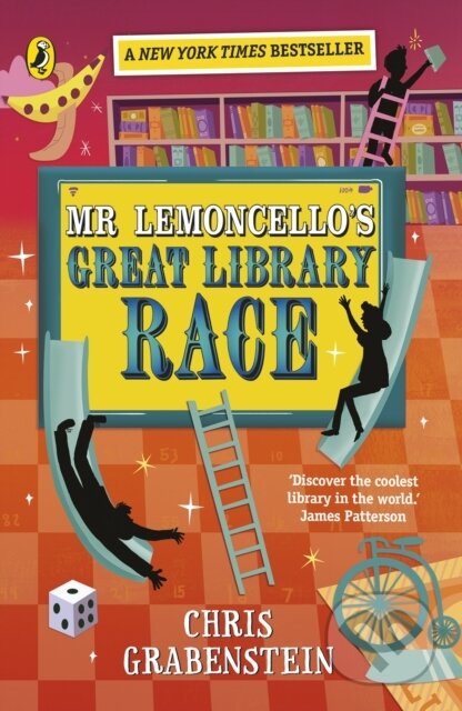 Kniha: Mr Lemoncello's Great Library Race (Chris Grabenstein). Puffin Books, 2018 Kniha: Mr Lemoncello's Great Library Race (Chris Grabenstein). Puffin Books, 2018