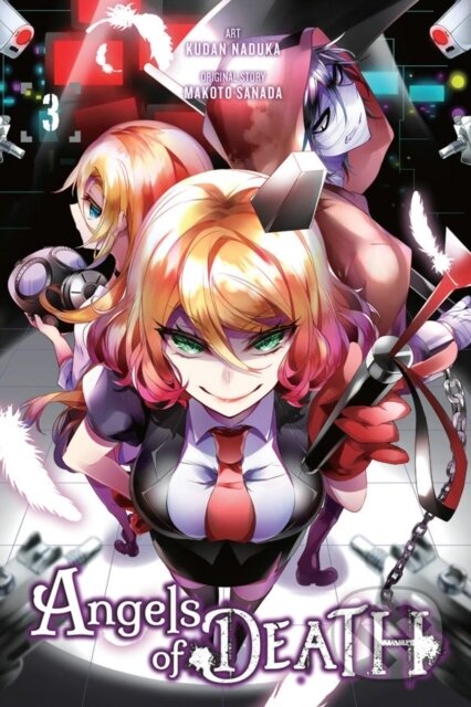 Kniha: Angels of Death, Vol. 3 (Anthony Quintessenza, Makoto Sanada, Kudan Naduka a Ko Ransom). Yen Press, 2018 Kniha: Angels of Death, Vol. 3 (Anthony Quintessenza, Makoto Sanada, Kudan Naduka a Ko Ransom). Yen Press, 2018