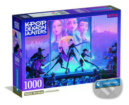 Puzzle: Puzzle 1000 ks KPOP Demon Hunters Copmact (Clementoni). Clementoni, 2026 Puzzle: Puzzle 1000 ks KPOP Demon Hunters Copmact (Clementoni). Clementoni, 2026