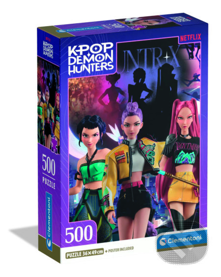 Puzzle: Puzzle 500 ks KPOP Demon Hunters -2- Compact (Clementoni). Clementoni, 2026 Puzzle: Puzzle 500 ks KPOP Demon Hunters -2- Compact (Clementoni). Clementoni, 2026