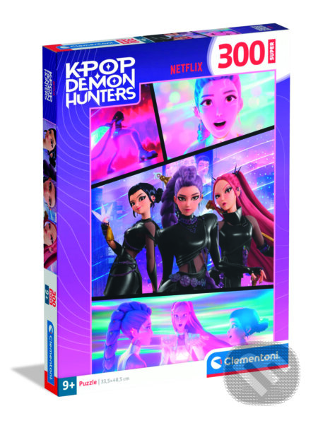 Puzzle: Puzzle 300 ks SUPER KPOP Demon Hunters (Clementoni). Clementoni, 2026 Puzzle: Puzzle 300 ks SUPER KPOP Demon Hunters (Clementoni). Clementoni, 2026