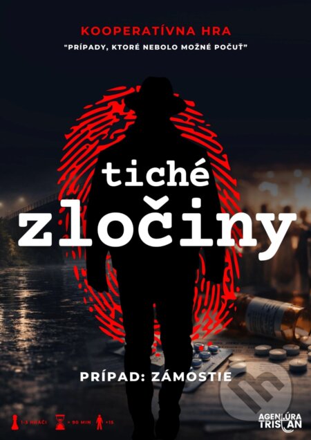 Společenská hra: Spoločenská hra tiché zločiny - PRÍPAD: ZÁMOSTIE (Agentúra TRISTAN). Agentúra TRISTAN, 2026 Společenská hra: Spoločenská hra tiché zločiny - PRÍPAD: ZÁMOSTIE (Agentúra TRISTAN). Agentúra TRISTAN, 2026